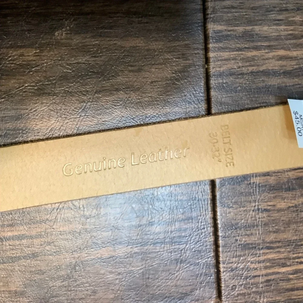 Timberland Boy Genuine Leather Belt Wheat Tan Brass Buckle Size L 30-32 NEW
